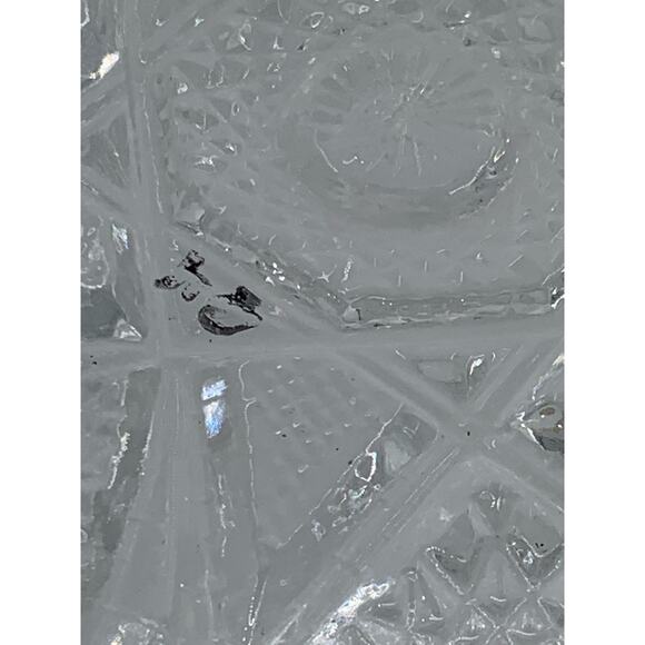 Imperial Glass Candy Dish Diamond Lace Bowl Sawtooth Pattern Pressed Square - Picture 7 of 7